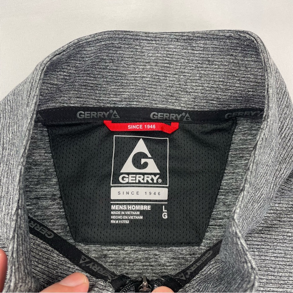 Gerry Mens Quarter Zip Long Sleeve Pullover Comfort Stretch, Gray Size Large NWT - Picture 5 of 11